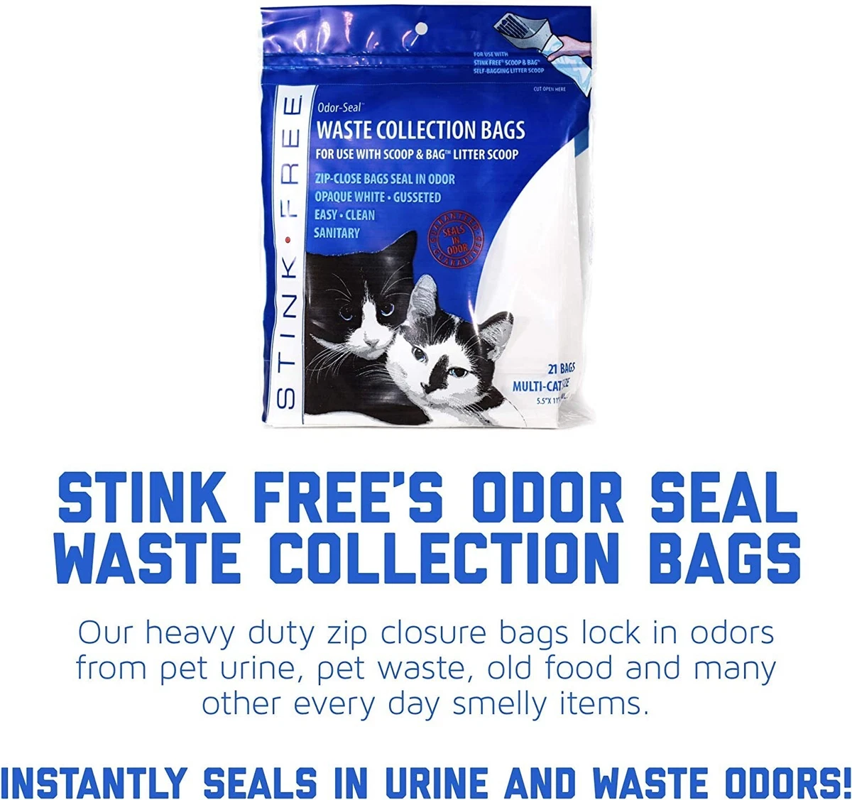 Cat litter top waste collection bags