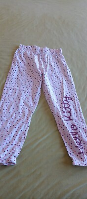 Mädchen schlaf hose leggins von Haello Kitty  weis mit bunten punkten Gr 116
