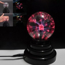 Plasma Ball Globe Light Glowing Table Lamp Sound Touch Activated Disco Party