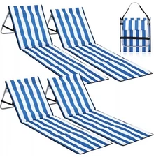 4 Pack Portable Beach Mat Lounge Chairs Lightweight Beach Chair for Adults 