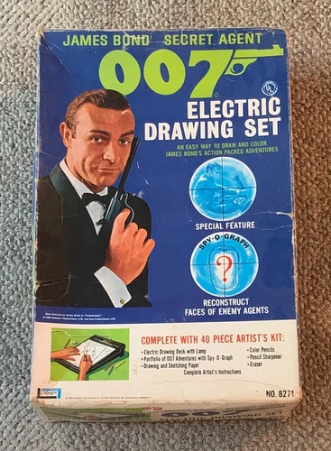 LAKESIDE  007  JAMES BOND  ELECTRIC DRAWING SET  1966