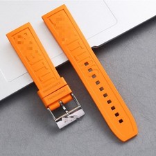 22 24mm rubber strap silicone suitable for Breitling Avenger orange blue