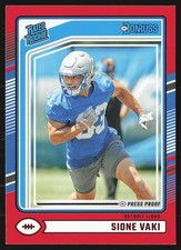 2024 Donruss #332 Sione Vaki Press Proof Red RC