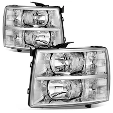 Headlights Assembly For 2007-2013 Chevy Silverado 1500 2500 3500 Headlamps Pair