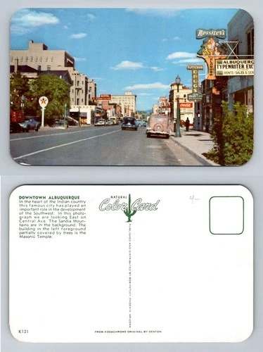 Albuquerque, NM-New Mexico Coca-Cola Central Ave Masonic Temple Vintage Postcard