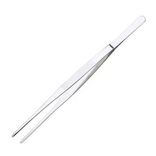 12 Inch Tweezers Stainless Steel Straight Serrated Tip, Precision Cooking Pla...