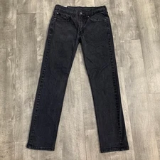 Levi's 514 Slim Straight Fit Jeans Men's W31 L32 (30x30) Black Wash Denim Pants