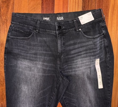 A.N.A.~ A New Approach ~ Black Denim Mid-Rise SKINNY Jeans ~ Comfort WB ~ Sz 22W - Picture 4 of 4
