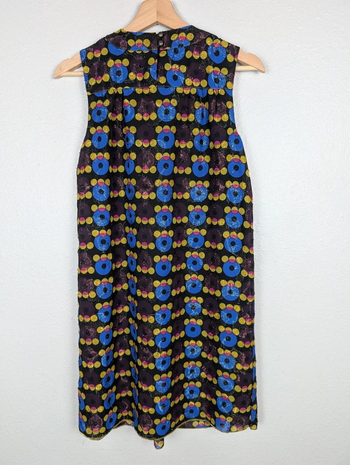 Vestido Anna Sui X Target para mujer XS negro multicolor metálico cambio 20 aniversario Foto 2 de 4