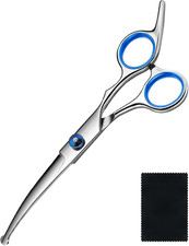Dog Grooming Scissors Curved Shears Set Rounded Trimming Scissors for Profession