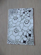 ACEO Original Acrylic Painting Landscape Miniature Art Card Scenery Flowers 35