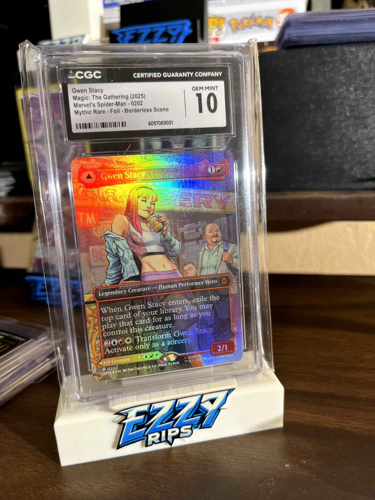 Gwen Stacy – Magic The Gathering – Mythic Rare – CGC Gem Mint 10 – MTG Slab