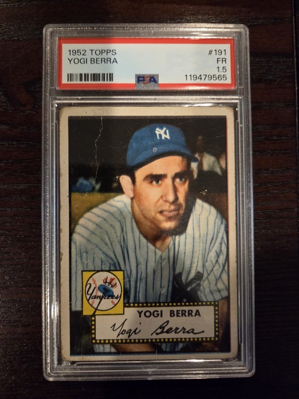 Yogi Berra 1952 Topps #191 PSA 1.5 Fair New York Yankees
