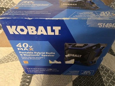 Kobalt 40V MAX Portable Hybrid Radio & Bluetooth Speaker Bare Tool KJR 1040-03