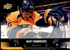 2013-14 UD MATT HENDRICKS #342 EXCLUSIVES #034/100 (REF 12068)