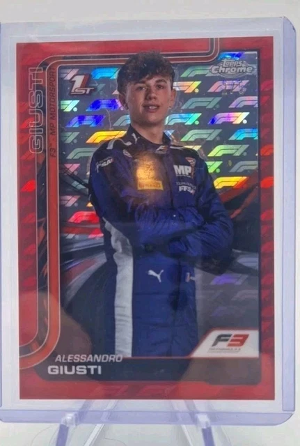 Alessandro Giusti 1ST 2025 Topps Chrome Formula 1 F1 F3 Red logofractor /5