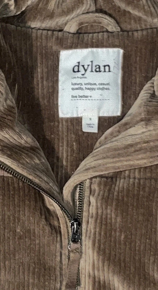 Corduroy Puffer Vest Women’s Small Brown Quilted Fall Layering Jacket Y2K Style - Image 3 of 4