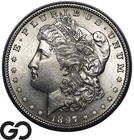 1897-S Morgan Silver Dollar Choice Unc++ Lustrous San Francisco Mint