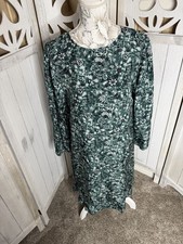 Sundance Women's Floral Boho Green Black Dress Lightweight Size Medium