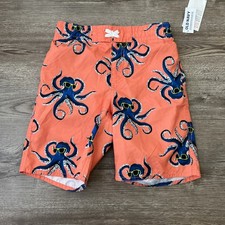 Old Navy Board Shorts Boys Medium Octopus Print 7 Inch Mesh Lined New
