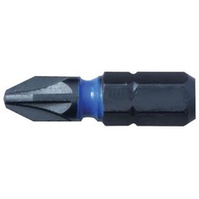Image of CK Tools T4560 PZ2D Blue Steel Impact Screwdriver Bit 25mm PZ2 Card of 3
