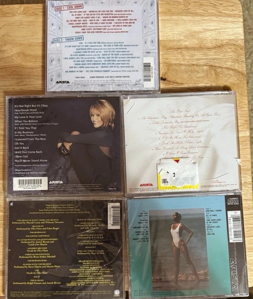 Whitney Houston 5CD Lot. Self Titled, My Love Is, One Wish, Greatest, & Egypt. - Image 4 of 4