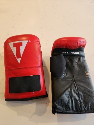 TITLE Boxing Leather Bag Gloves