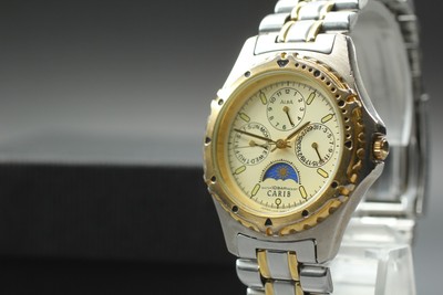Vintage 1992 Seiko Alba Carib V33F-6B20 San&Moon Quartz Herrenuhr aus JAPAN