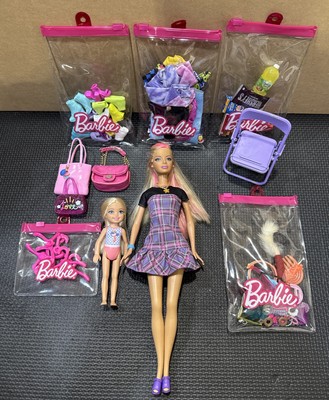 Vintage 1999 Barbie Doll & 2016 Barbie Chelsea | Clothes & Accessories Lot 40+pc