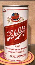BOTTOM OPEN 1980's SCHLITZ ARABIC STAY TAB BEER CAN STROH BREWING NON ALCOHOLIC