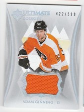 HOCKEY NHL 23 /24 ULTIMATE ROOKIES  ADAM GINNING PATCH  FLYERS  422/599 #180
