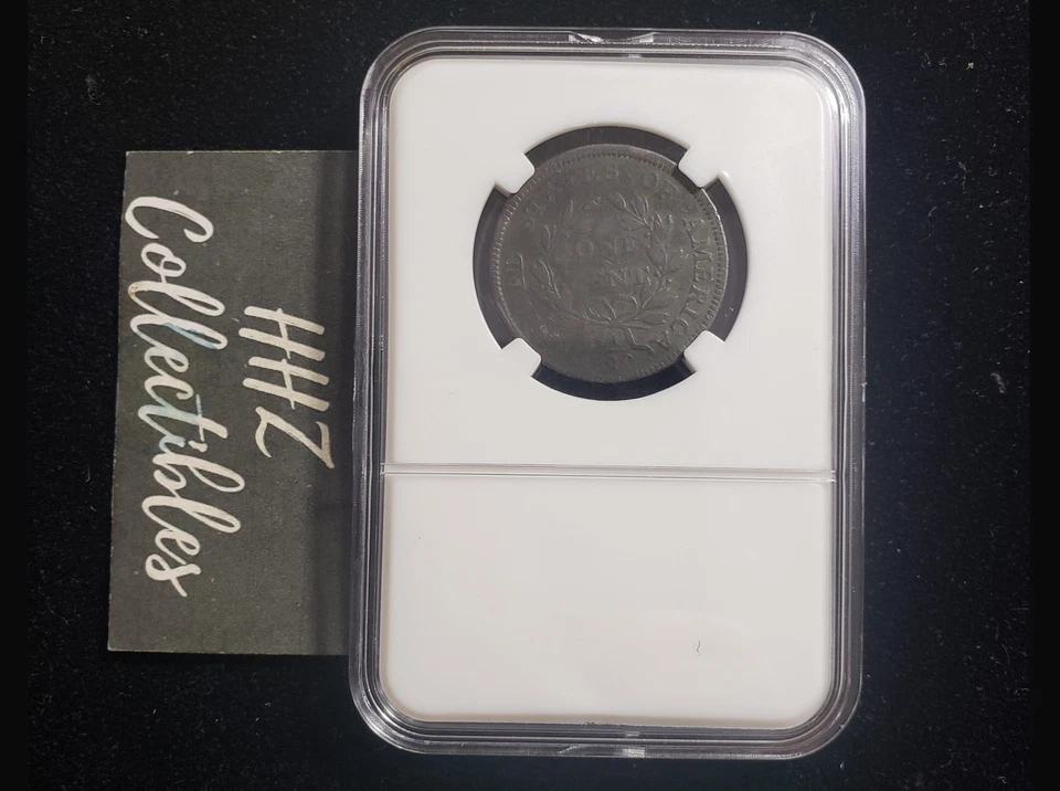 US 1797 1C Draped Bust Large Cent Copper Coin w/ 1.10 IN 28mm Slab Snap Holder - Image 2 of 4