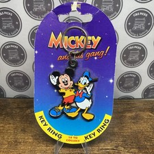Vintage Mickey Mouse & Donald Duck Key Ring Keychain Disney Retro Collectible