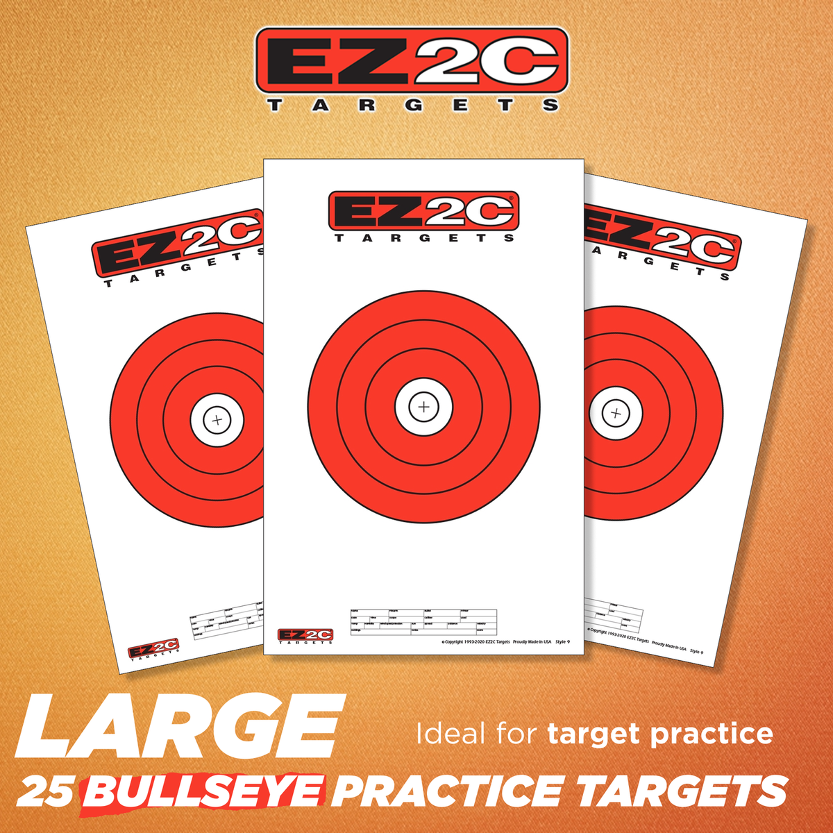 D Style Target Big Shot Archery Target EZ2C Style 8 Shooting Targets - 25-Pack With ...