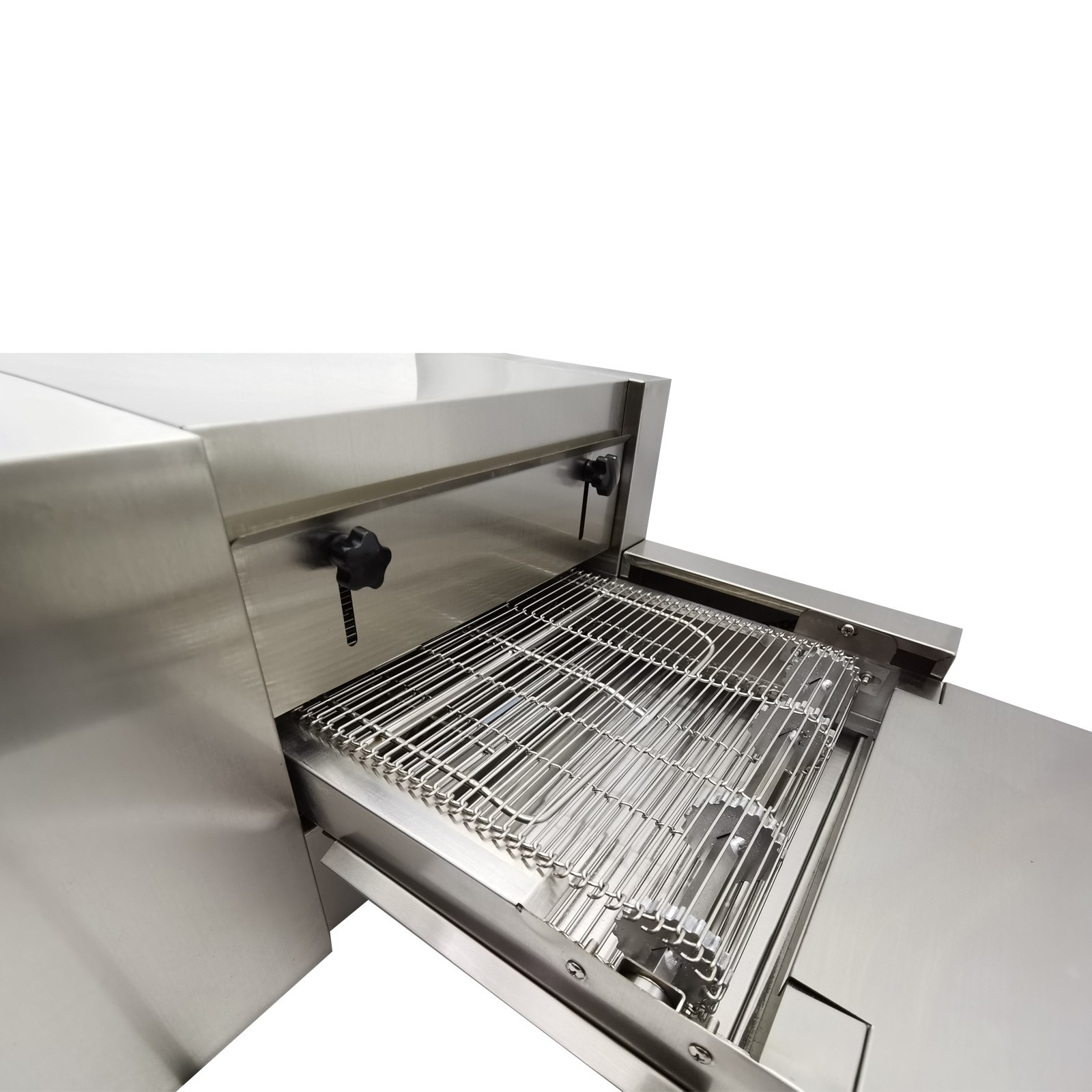 220V Electric Straight Tube Conveyor Pizza Oven Commercial Baking Oven 12"