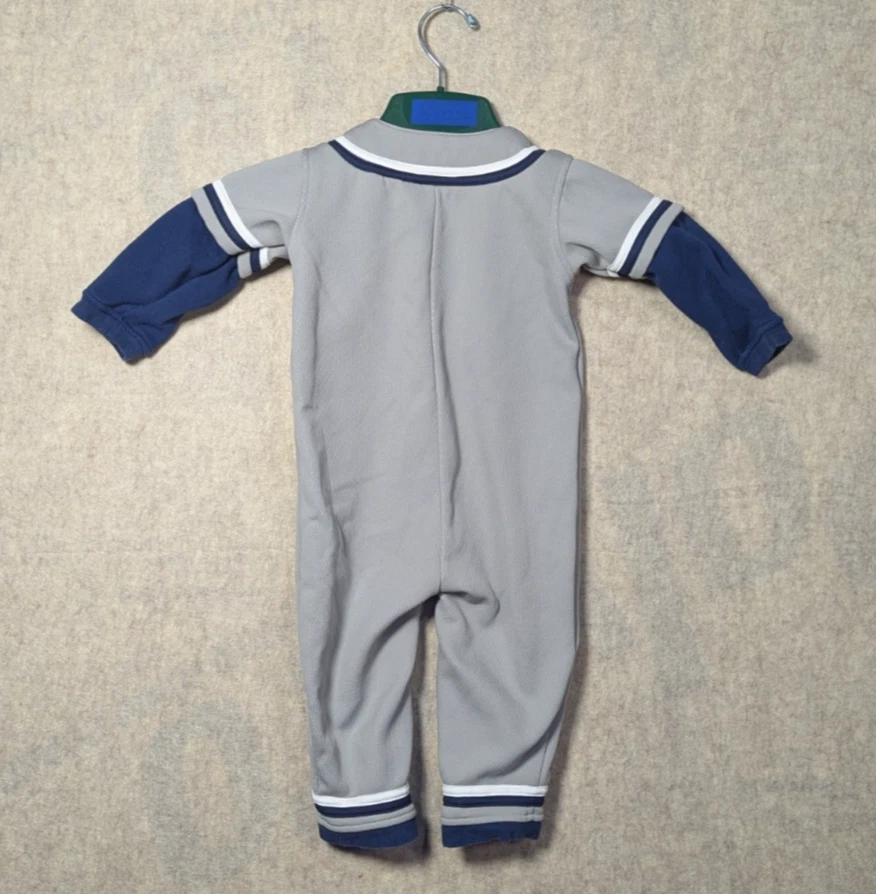 Винтажный 90-х Nike команды MLB логотип цельный комбинезон джемпер 24 месяцев серый ребенка ясельного возраста - Изображение 3 из 4