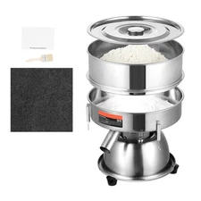 Electric Vibrating Sieve Machine with 40+60 Mesh Automatic Sifter Shaker