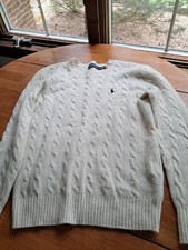 Ralph Lauren Cable-Knit Wool Cashmere Sweater Women s S/p Classic Luxury Knit