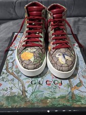 RARE Gucci Tian GG Supreme Floral Butterfly High top Sneakers UK 7 EU 41