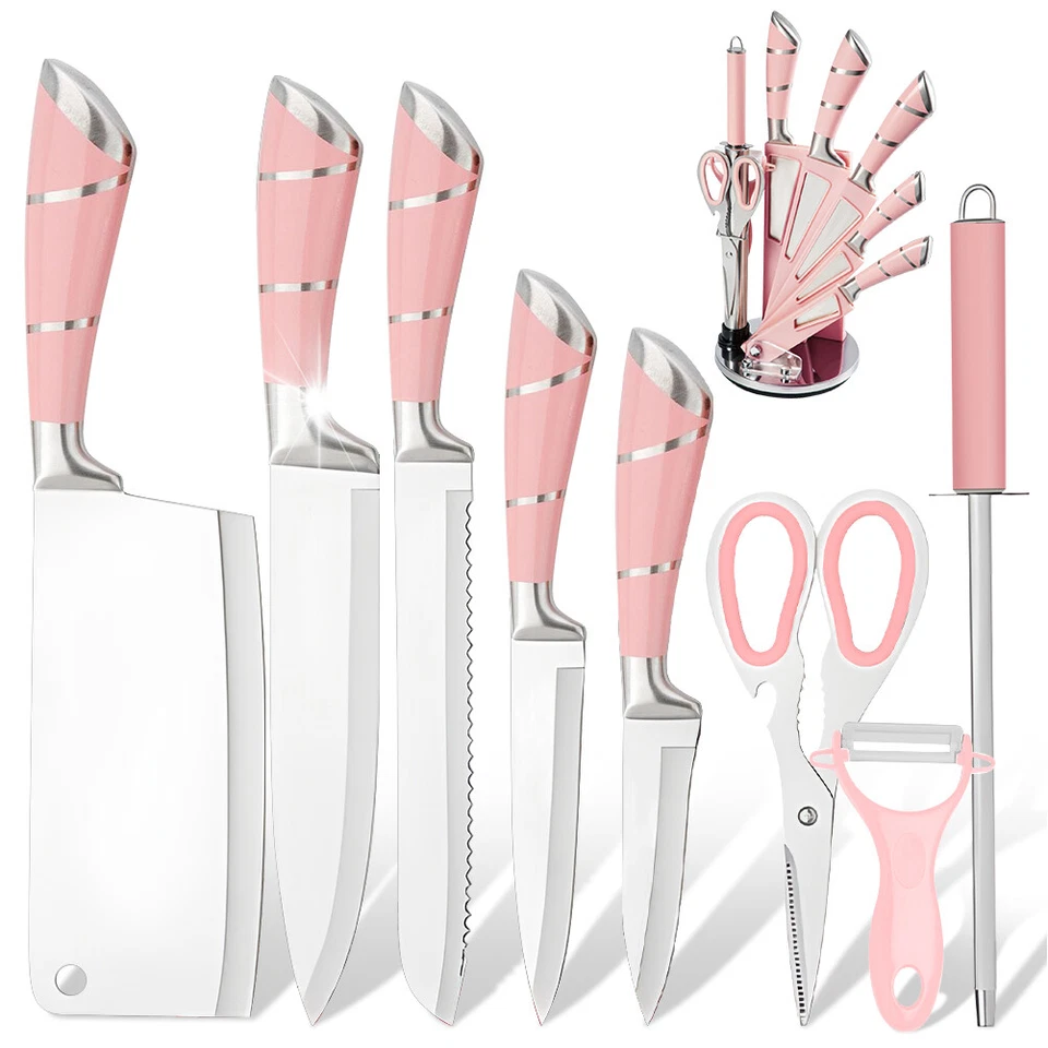 9tlg Profi Kochmesser Messerset Hackbeil Edelstahl Japanische Küche - Bild 4 von 4