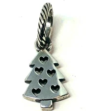 NWOT Brighton CHRISTMAS TREE  HEARTS Silver Holiday Charm 