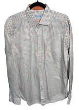 J. McLaughlin Beekman Window Pane Check Multicolor Button Down Men  s Size Large