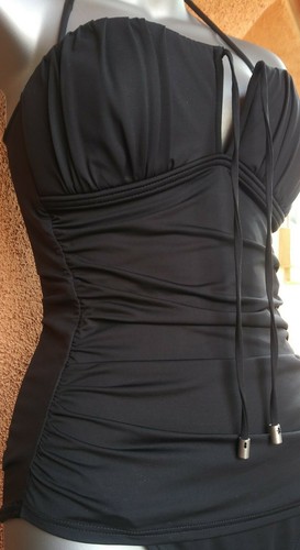 TRAJE DE BAÑO DE MUJER TOMMY BAHAMA NEGRO DE UNA PIEZA TALLA 6 PEQUEÑO - Imagen 2 de 8
