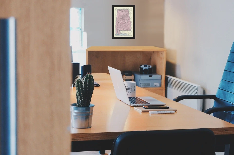 Historic State Map - Alabama - Hammond  1920 - 23 x 35.83 - Vintage Wall Art - Image 4 of 4