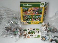 John Deere "4 Pack" Puzzle Masterpieces 4x100 pc. 2 NEW Includes Stickers