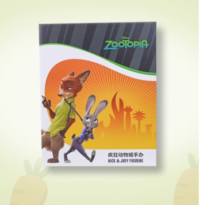 Zootopia Movie Revo Series Fox Nick & Judy Hopps Resin Model