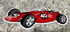 VRHTF VINTAGE STYLE NHRA "#40 "STP TURBINE INDY CAR" 2.5" X 6" STICKER