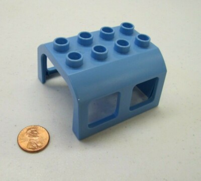 Lego Duplo Train Car Top Light Blue Specialty Printed Block Part For Trains