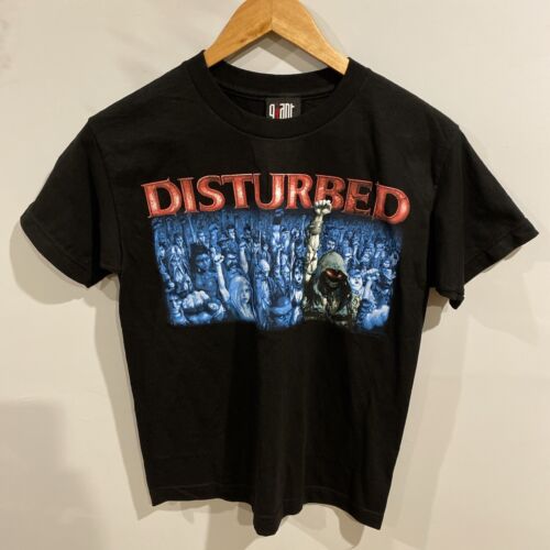 Vintage Disturbed T Shirt 2000 Y2K Metal Band Ten Thousand Fists Size Medium - Picture 1 of 6