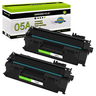 2PK CE505A 05A for HP BLACK Toner Cartridge LaserJet P2035 P2035D P2055D P2055N